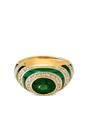 LILY GABRIELLA 18K yellow gold Naia diamond and tsavorite ring