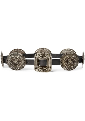 Polo Ralph Lauren Western-style engraved buckle belt - Black