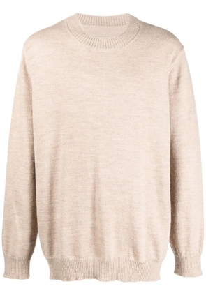 Maison Margiela crew-neck alpaca-blend jumper - Neutrals
