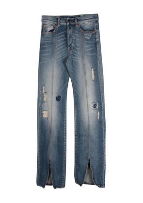 Off-White Pre-Owned distress straight-leg jeans - Blue