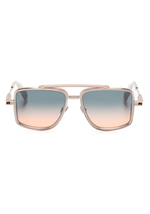 T Henri Eyewear Mulsanne geometric-frame sunglasses - Gold