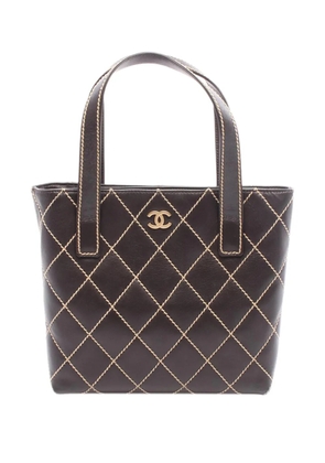 CHANEL Pre-Owned 2003-2004 CC Lambskin Wild Stitch tote bag - Brown