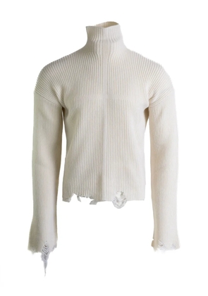 Matières Fécales ribbed sweater - White