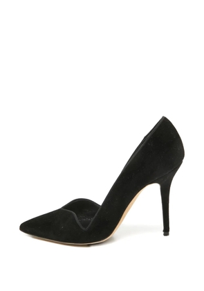 Manolo Blahnik 100mm velvet pointed-toe pumps - Black