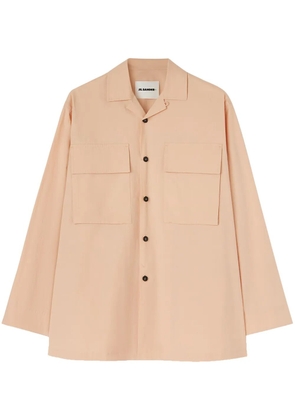 Jil Sander logo-tag cotton shirt - Pink