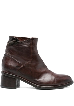 KING TARTUFOLI 50mm zip-detail block-heel boots - Brown