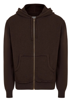 Maison Margiela zipped hoodie - Brown