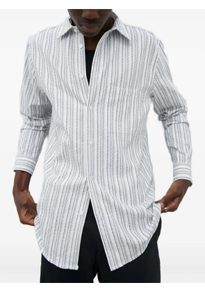 SAMSOE SAMSOE striped-pattern long-sleeve shirt - White