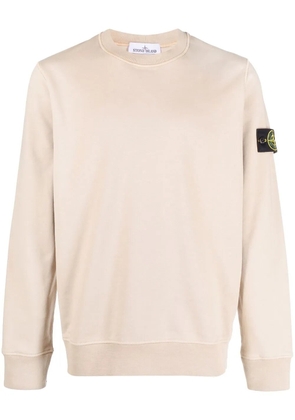 Stone Island Compass-patch crew-neck sweatshirt - Neutrals