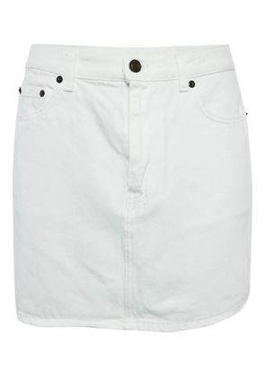 Saint Laurent Pre-Owned denim mini skirt - White