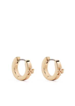 Tory Burch Double T-motif polished earrings - Gold