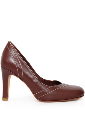 Sarah Chofakian 75mm Strengell pumps - Brown