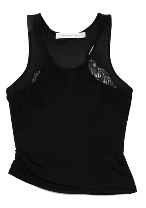 Christopher Esber encased lace ribbed tank top - Black