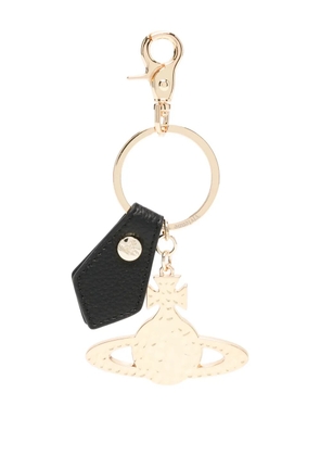 Vivienne Westwood Orb-embellished leather keyring - Gold