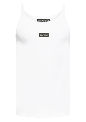 Versace Jeans Couture logo ribbed top - White