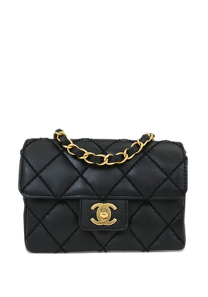 CHANEL Pre-Owned 2003 quilted stitch shoulder bag - Black