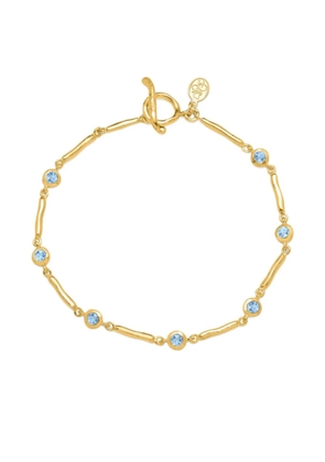 DOWER AND HALL aquamarine dewdrops link bracelet - Gold