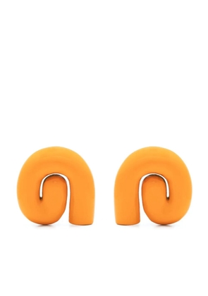 Uncommon Matters Nimbus lacquered-wood earrings - Orange