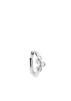 Maria Black 14kt white gold Elena diamond huggie earring - Silver