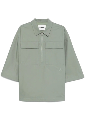 Jil Sander logo-embroidered shirt - Green