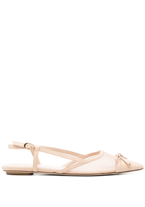 Stuart Weitzman mesh-panel ballet flats - Neutrals
