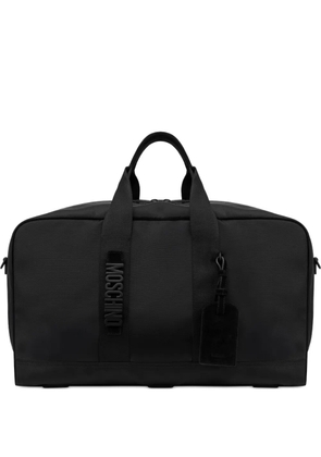 Moschino logo-plaque holdall - Black