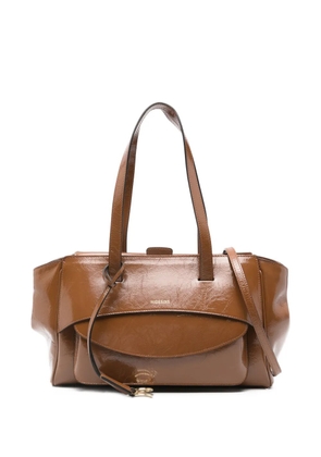 HIDESINS flap-top tote bag - Brown