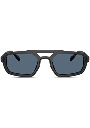 Emporio Armani matte rectangle sunglasses - Black