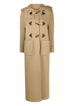 Prada slouch-hood wool coat - Neutrals
