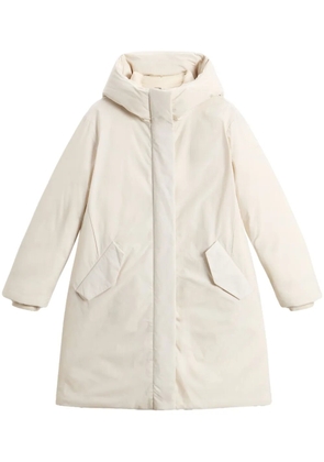 Woolrich cocoon hoodie parka coat - White