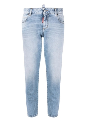 DSQUARED2 mid-rise cropped jeans - Blue