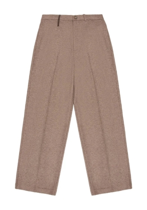 Bally leather-trimmed wool trousers - Neutrals