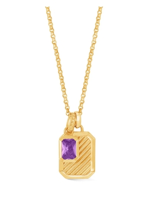 DOWER AND HALL octagon-amethyst pendant necklace - Gold