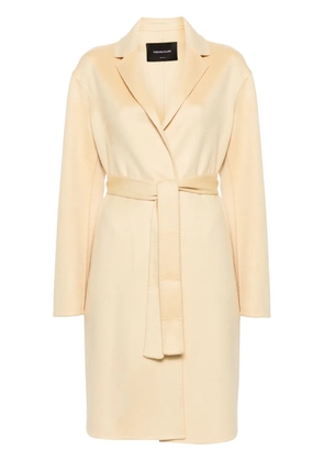 Fabiana Filippi belted cashmere long coat - Yellow