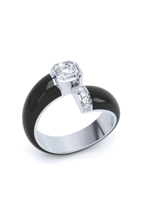 LOEV 18K recycled white gold Toi et Moi diamond ring - Silver