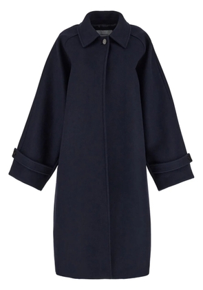 Ferragamo single-breast wool coat - Blue