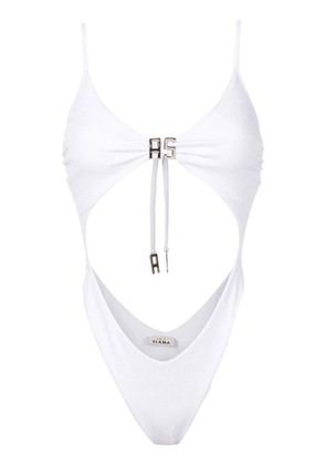 Amir Slama cut-out detail swimsuit - White