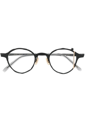 MASAHIROMARUYAMA strap-detail round glasses - Black