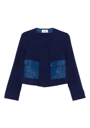 Niu patch-pocket bolero jacket - Blue