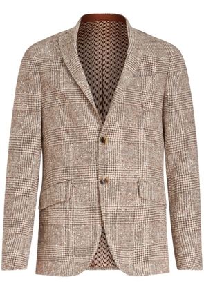 ETRO plaid-check pattern blazer - Neutrals