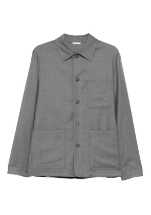 Manuel Ritz button-up flannel shirt jacket - Grey