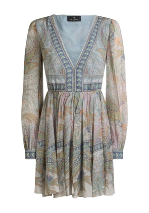 ETRO printed mini dress - Grey