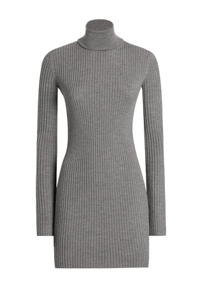 Dolce & Gabbana ribbed turtleneck mini dress - Grey