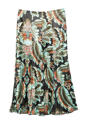ETRO pleated floral-print skirt - Black