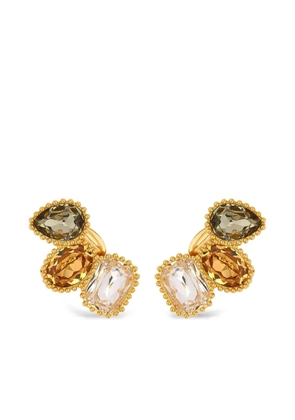 Oscar de la Renta emerald-cut crystal-embellhisments earrings - Gold