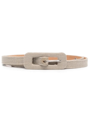 Giorgio Armani Pre-Owned 1990s panelled skinny belt - Neutrals