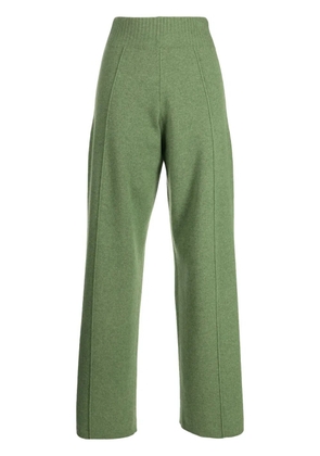 Pringle of Scotland elasticated-waist wool-cashmere blend trousers - Green