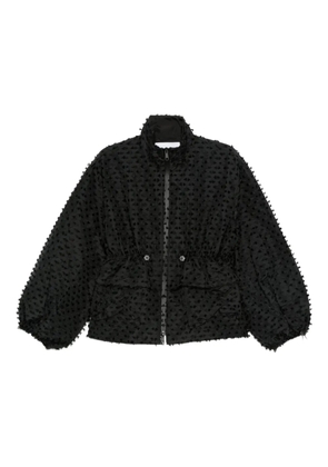 Cecilie Bahnsen textured balloon-sleeve jacket - Black