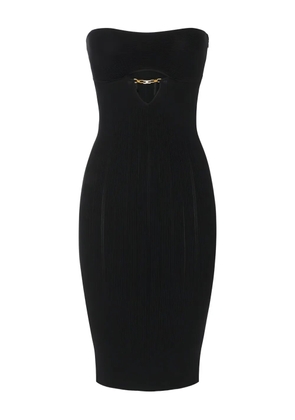 Elisabetta Franchi cut-out ribbed midi dress - Black