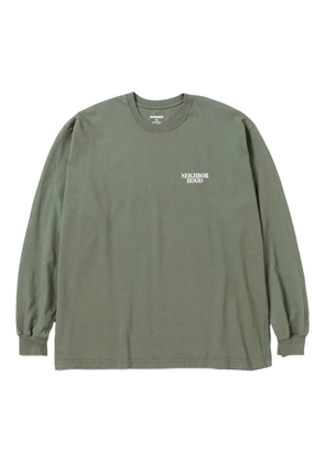 Neighborhood logo-embroidered long-sleeve T-shirt - Green